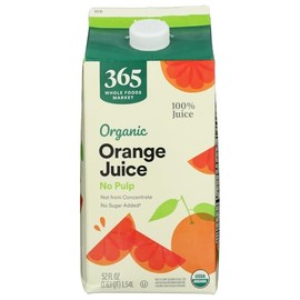 365 by Whole Foods Market, Organic Orange Juice, No Pulp, 52 Fl Oz
