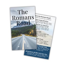 The Romans Road Reference Wallet Card with Verses 100pk 2x3.5” How To Be Saved Tract Handout Gospel Salvation Door Knocking Evangelism Verses Soul Winning