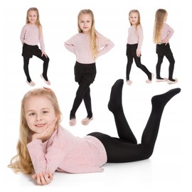 Risipu Black Ballet Tights for Girls, 2 Pcs of Toddler Elastic Dance Tights Slim, Ultra Soft Bottoms Suitable for School Uniforms or Daily Wear (UK, Numeric, 50, Black)