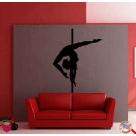 Wall Stickers Vinyl Decor Dance Pole Dancing Gymnastic Striptease Cool Decor for Living Room (z2003)