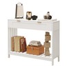 Entryway Table with Drawers Narrow Accent Sofa Table with Storage