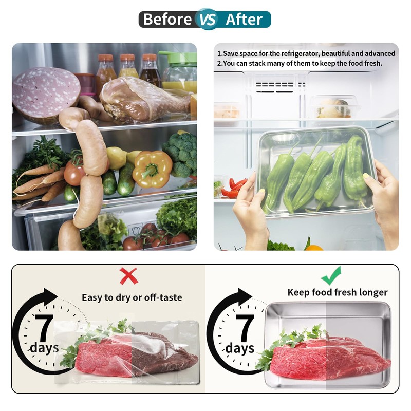 GIUOIDUO stainless steelFood Storage Containers setsstorage box with lidfreezer FrozenKitchen