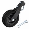 Heavy Duty 8-Inch Gate Support Wheel with Solid Rubber Roller,