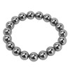10mm Round Terahertz Beads Bracelet Energy Stone Elastic Flexible Stylish