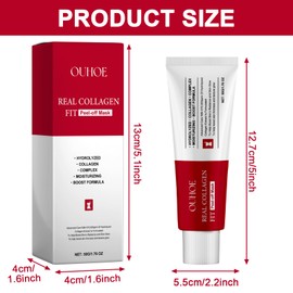 Collagen Mask, Collagen Night Wrapping Mask, Collagen Mask Overnight, Organic Collagen Wrapping Mask, Collagen Mask, Face Overnight Peel Off Mask, Moisturising, for All Skin Types