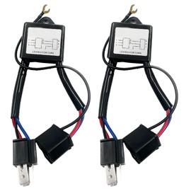KIRO&SEEU 2pcs LED Negative Converter Polar Negative Switch Harness Profession Reversed Polarity For H4 Replacement Converter,Polarity Converter Box,LED Polarity Converter