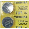 2x New Original Toshiba CR2025 CR 2025 3V LITHIUM BATTERY