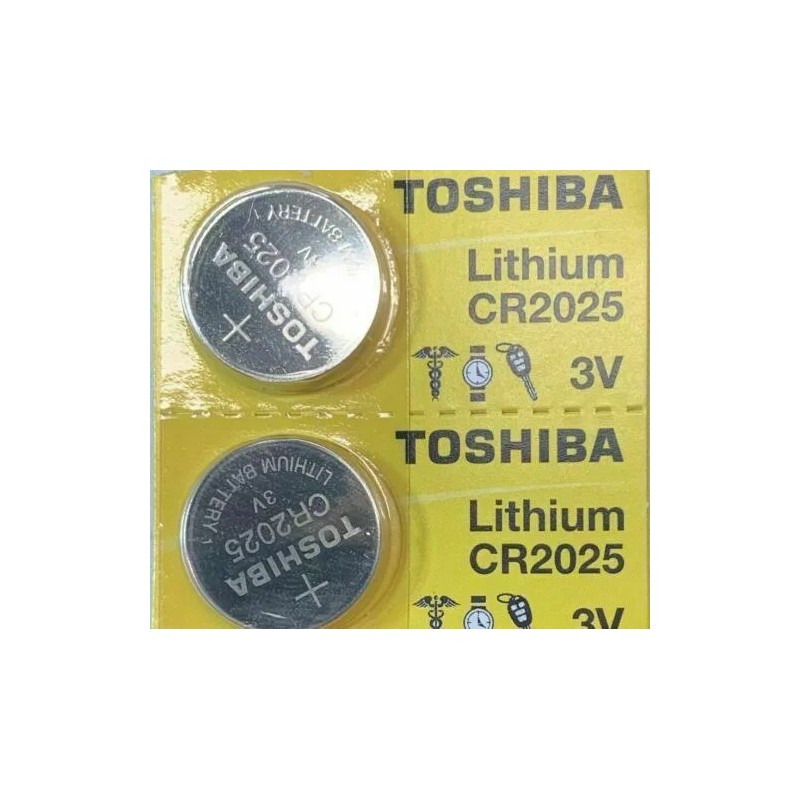 2x New Original Toshiba CR2025 CR 2025 3V LITHIUM BATTERY