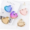 KOMBIUDA Stainless Steel Heart Shape Jewelry Dish Tray Chrome Trinket