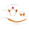 SAFIGLE Plush Cat Ears Headband with Santa Hat Bow Tie
