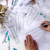 Zonon 6 Pcs 6 Inch Ruler Bulk Clear Plastic Flexible
