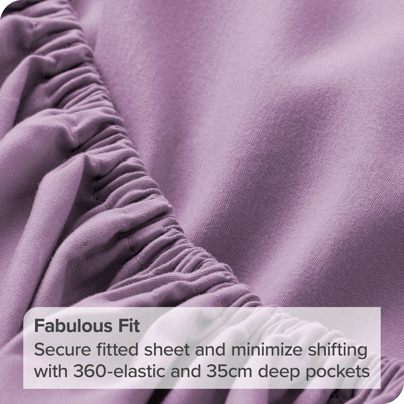 Bare Home Fitted Bottom Sheet Double - Premium 1800 Ultra-Soft