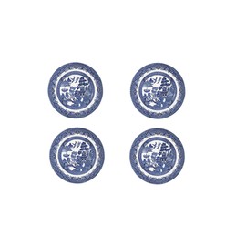 Churchill Blue Willow Dinner Plate 10", Set Of 4, Made In England