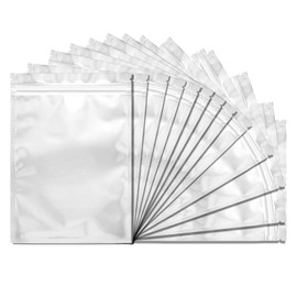 100 Pack Mylar Bags for Food Storage - 3.3 x 5.5 Inch Resealable Smell Proof Bags Aluminum Foil Packaging Pouch Bag Silver