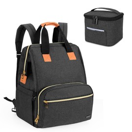 Teamoy Breast Pump Bag with Cooler Bag, Breast Pump Tote Backpack with Laptop Sleeve for Working Moms, Compatible with Spectra S1,S2, Medela, Black