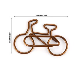 20 Pcs Bicycle Shape Metal Paper Clips Coffee Bookmark Office School Stationery Paper Clips