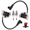 2Pcs 21171-0743 Ignition Coil with Spark Plug for FR651V FR691V