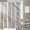 GCIREC Brown Marble Shower Curtain, Grey Brown Modern Abstract Wave