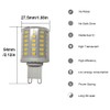 4 Pack G9 9W 68 LEDs 6000K Cool White 900