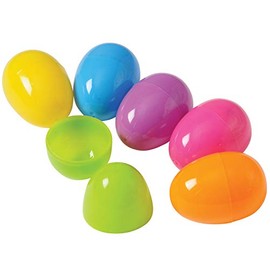 U.S. Toy (ED9) Beautiful Assorted Color 2 3/8" Plastic Easter Eggs - 12 Pack - Perfect Size Easter Basket/Hunt Egg