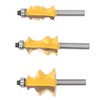3Pcs Architectural Molding Router Bit Milling Cutter Set Woodworking Accessories