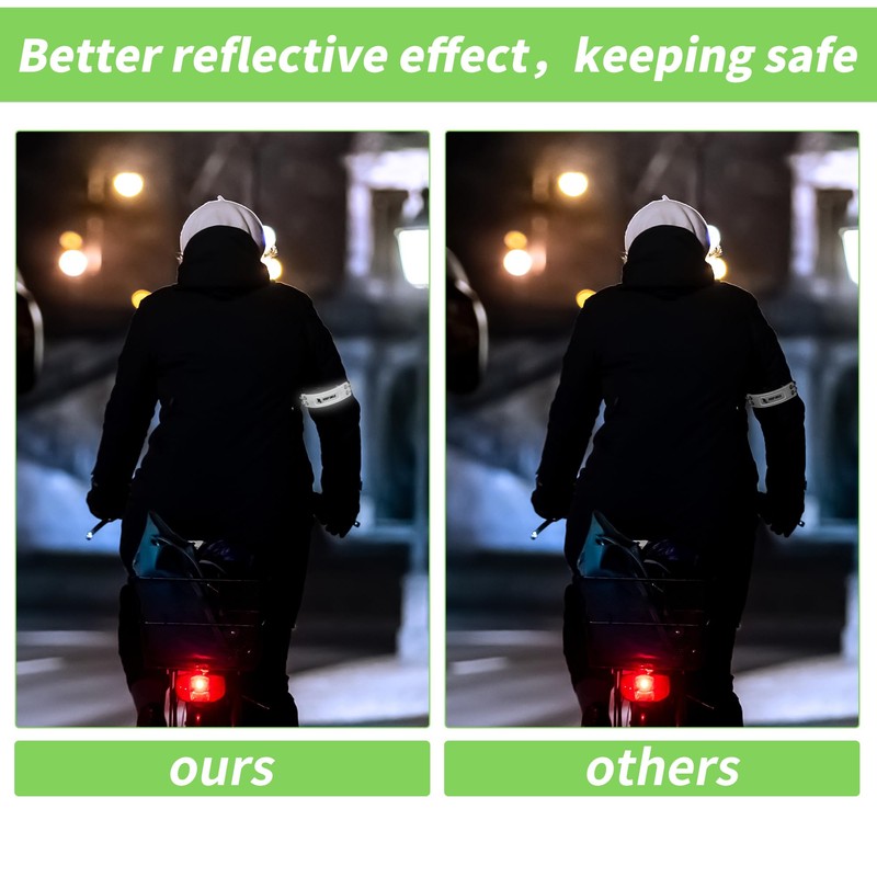 BULLSPANN Bicycle Reflective Band Elastic Reflective Tape Reflective Strips for
