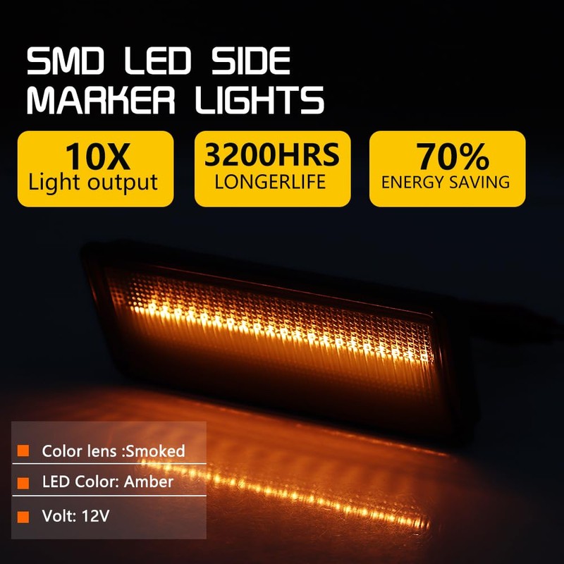 Smoked Lens Amber LED for 1974 1975 1976 1977 1978