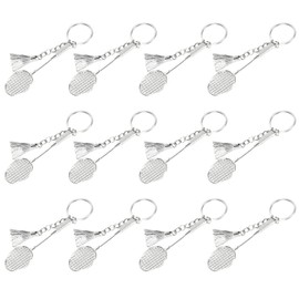 Llavero de 12 Piezas, Mini Llaveros Deportivos, Llavero de Bádminton, Anillo de Llavero de con Colgante de Encanto, Bolsa de Monedero Colgante Accesorios de Ropa