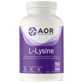 AOR AOR L-Lysine 500mg 150 Vegan Capsules 25-Day Supply with Essential Amino Acid Support for Wellness, Gluten-Free & Non-GMO Supplement for Everyday Care, Promotes Healthy Hair, Nails & Overall Vitality