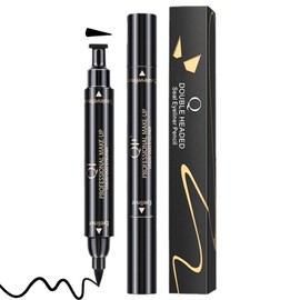 Eyeliner Stamp, Winged Eyeliner Pen Stencil, Waterproof Liquid Eyeliner Pencil, Easy to Use, Quick Dry Smudgeproof Long Lasting Eye Makeup for Women