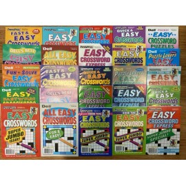 Lot of 6 Dell Penny Press Easy Crossword Puzzle Books Express Lovers Good Time