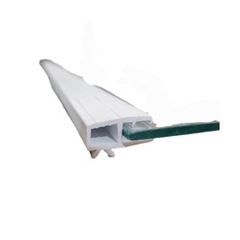 Standard Glass Frame Vinyl (6 pcs.) Replacement Kit w 24 Corner Glass Keys (70" x 3/4" x 3/8", White, 1 kit)