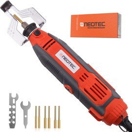 NEOTEC Electric Chainsaw Sharpener Kit Multi-Purpose Chain Saw Sharpener Tool with 6 Titanium-Plated Diamond Bits Saves Time Easy to Use De Cadena De Motosierra for All Chainsaw Chains