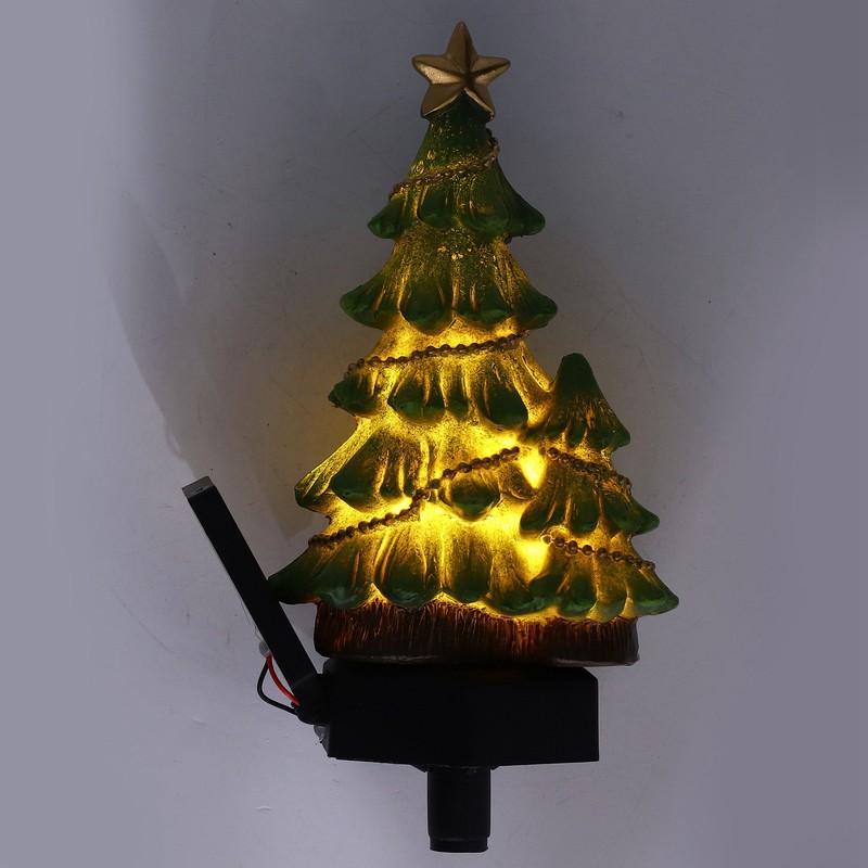 LED Christmas Lights Solar Tree Shaped Pathway Lights for Garden