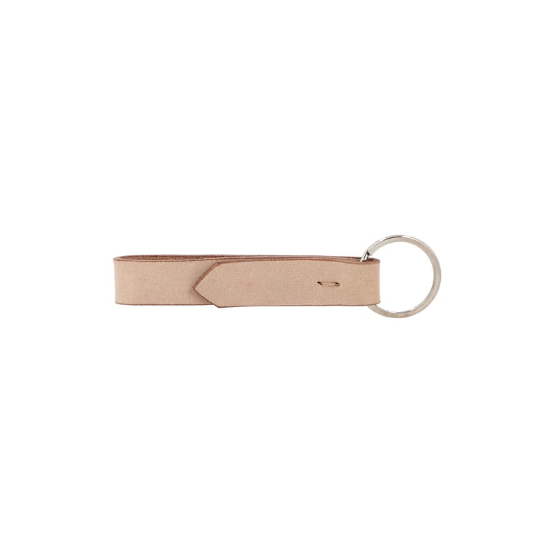 Gusti Aaron Leather Key Ring Beige Leather with Engraving My