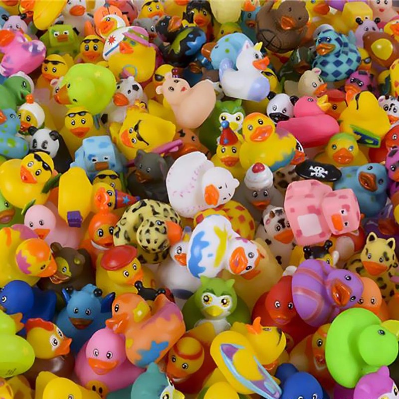 Assortment Rubber Duck Toy Duckies for Kids, Bath Birthday Gifts