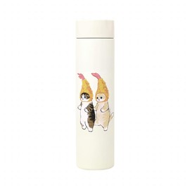 Toa Metal Mofusand Pocket Mini Thermos Bottle, 6.1 fl oz (180 ml), Double Shrimp Nyan, 53-2005 White