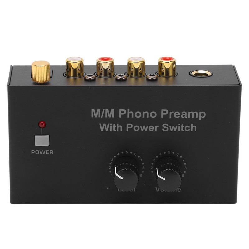 Phono Preamp RCA L R Input Output Level Turntable Volume