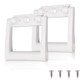 Fukaisu 2pcs Plastic Cooler Handle Replacement for 25-72 QT Coolers, Replacement Handles Parts with Screws Ice Chest Repair Kit Compatible with Igloo Rectangle Cooler Accessories (White)