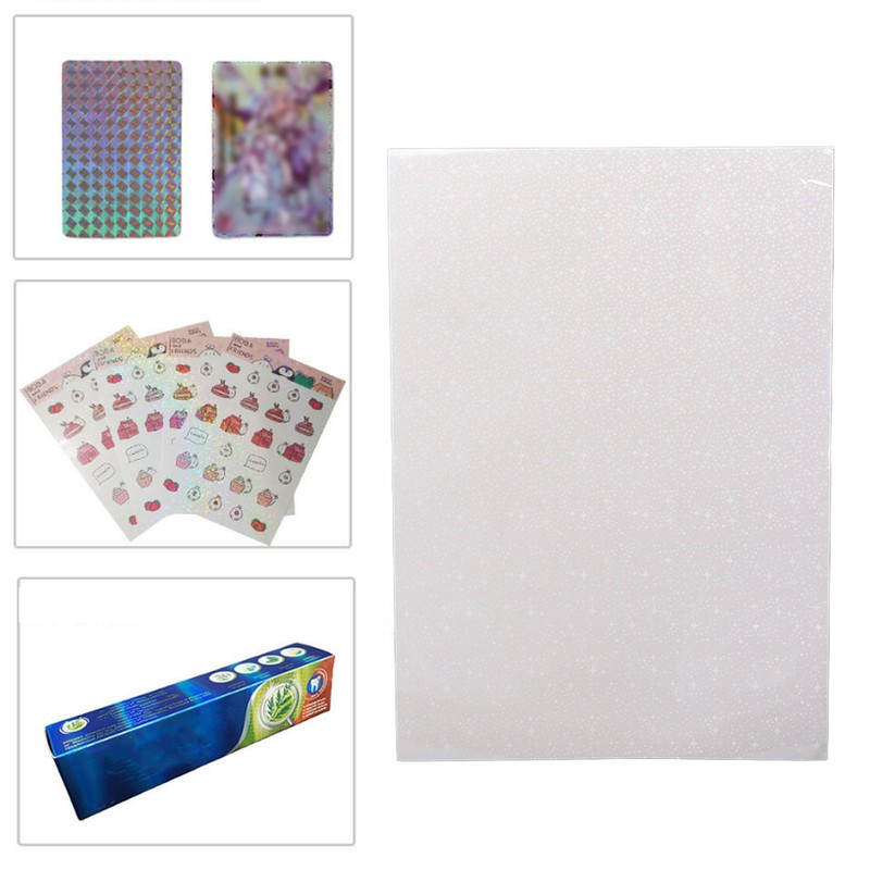50 Sheets Holographic Cold Laminate Sheet Cuttable Waterproof Scratch Resistant