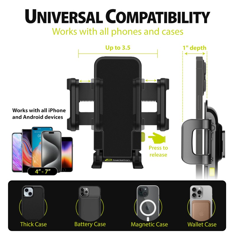 Bracketron TripGrip Series Cell Phone Mount Phone Holder for Car