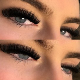 Geeneiya Volume Lash Clusters Kit DIY Lash Extension Kit D Curl Eyelash Extensions with Waterproof Lash Bond and Seal Waterproof Tweezers,Only 16-18MM, 80D+100D