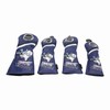 4Pcs 1/3/5/UT Golf Wood Headcovers Cartoon Snow Leopard Pattern PU