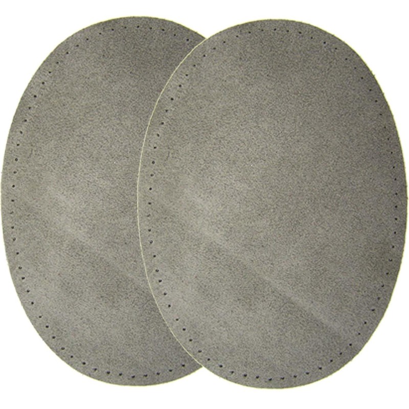 -2 Sew-on Large Natural Suede Leather Elbow Patches Size 4.75