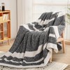 NEXHOME PRO Stripe Cozy Blanket Twin, Knit Fuzzy Throw Blanket