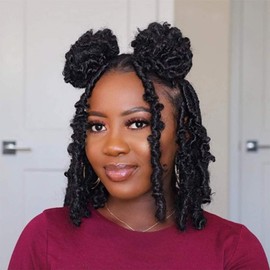 10 Inch Spring Twist Crochet Braids Hair for Butterfly Locs Bomb Twist Crochet Hair Beyond Beauty Ombre Colors Synthetic Fluffy Hair Extension 3 Packs 90 Strands 135g/Pack(10 Inch, 1B)