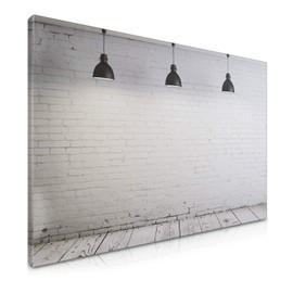 Navaris Magnetic Dry Erase Board - 24 x 36 inches Decorative White Board for Wall with Printed Design, Includes 5 Magnets and Marker - Industrial