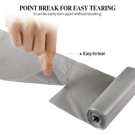 5 rollos de bolsas de basura pequeñas – 100 unidades transparentes de 4 galones pequeñas bolsas de basura para el hogar, oficina, cocina, papelera, baño, dormitorio (plata)