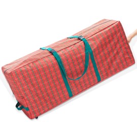 Edergoo Christmas Tree Storage Bag 7.5 ft, Heavy Duty Christmas Tree Storage Bag with Wheels, Rolling Christmas Tree Storage Bag with Reinforced Handles & Zipper, Durable Oxford Christmas Tree Bag