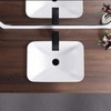 KARAMAG Bathroom Vessel Sink 20.6'' x 14.7'' Semi Recessed Bathroom